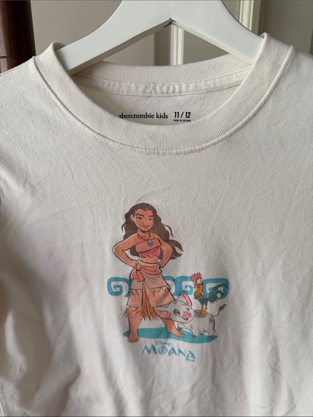 abercrombie kids White Moana Graphic Tee with Pua & Hei Hei